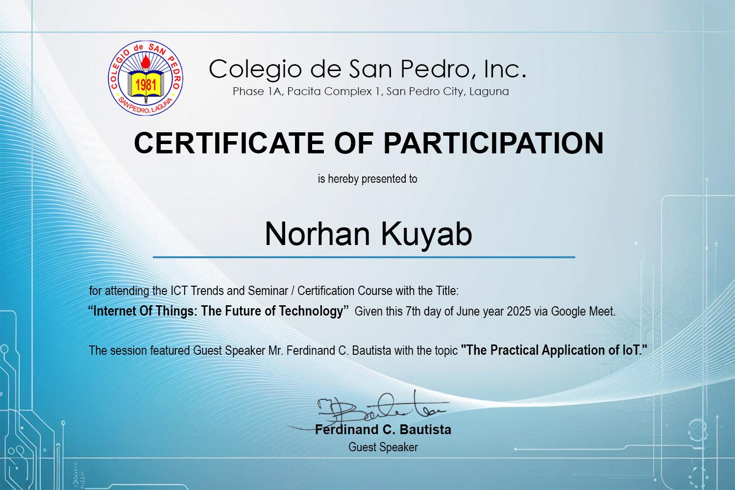 Certificate 3